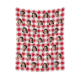 Custom Face Multi-pattern Background Blanket