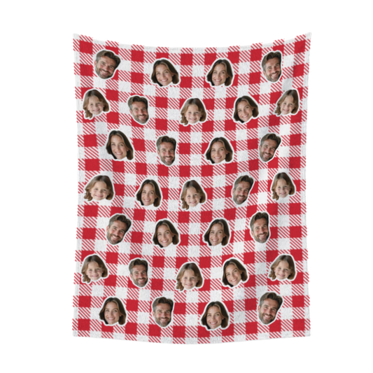 Custom Face Multi-pattern Background Blanket