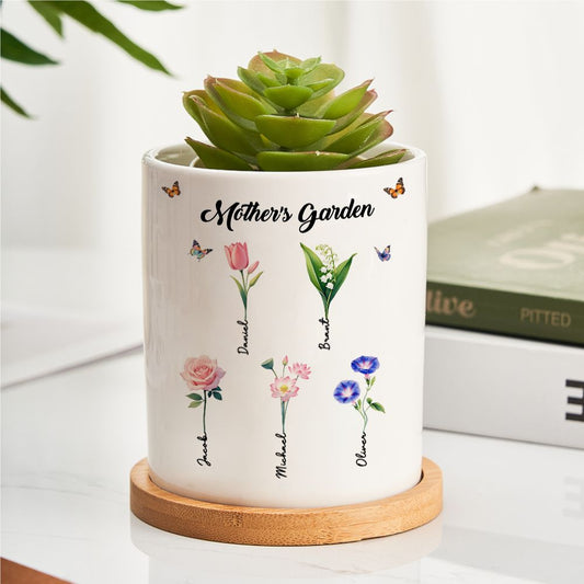 Custom Birthday Flowers Element Houseplants Pot