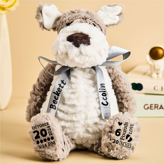 Custom Birthday & Name Dog Doll