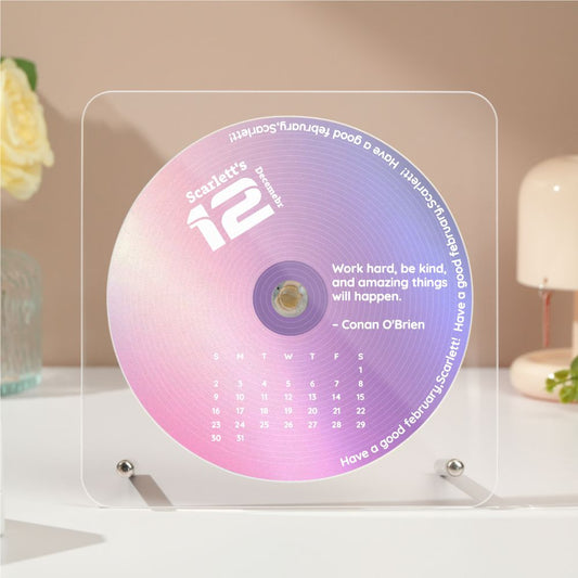 Custom Calendar Date Rotatable CD Acrylic Ornament