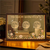 Custom Moon Chart & Name Photo Frame Night Light