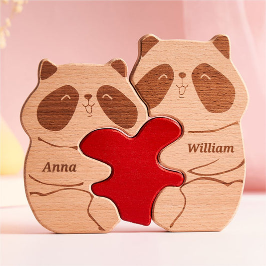Custom Engraving Love Panda Ornaments