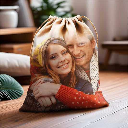 Custom Picture Drawstring Gift Bags