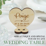 Custom Text Heart Shaped Wooden Ornament