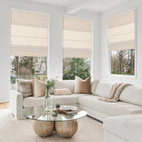 Natural Woven Linen Roman Shades