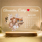 Custom Photo Calendar Acrylic Night Light