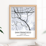 Custom City Map Wall Art Poster