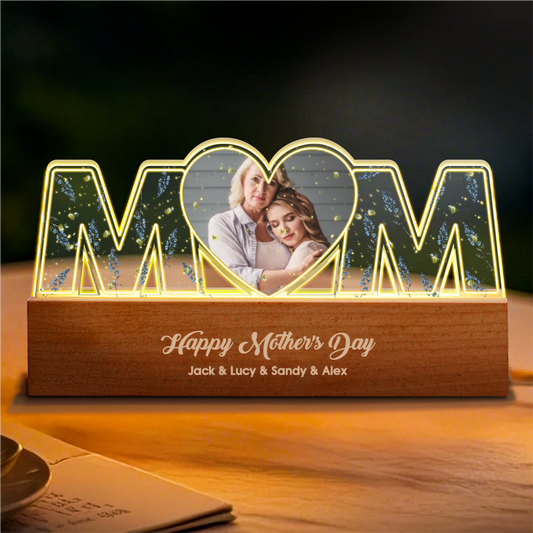 Mother's Day Customized Birthday Flower Night Light