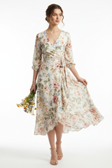 Floral Wrap Dress