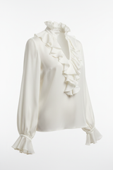 Silk Ruffle Blouse