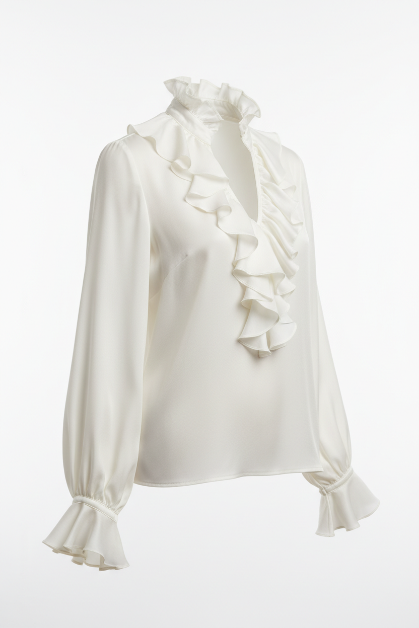 Silk Ruffle Blouse