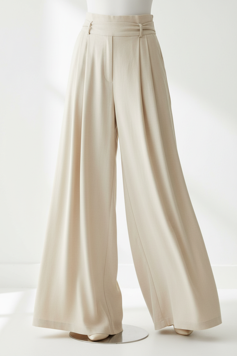 High-Waist Wide-Leg Trousers